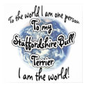 Staffordshire Bull Terrier World 2 Poster posters by GreyWolfCreation Staffordshire Bull Terrier World 2 Poster posters