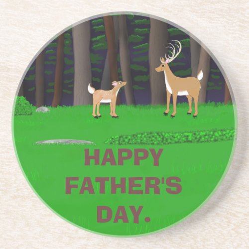 Stag and Fawn Coaster coaster