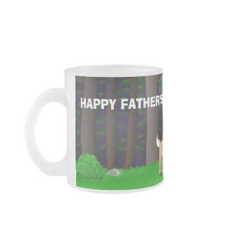 Stag and Fawn Frosted Frosted Mug