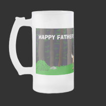 Stag and Fawn Frosted Stein mugs