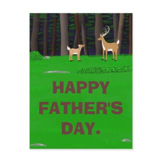 Stag and Fawn postcard
