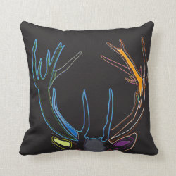 Stag Antlers throw Pillow