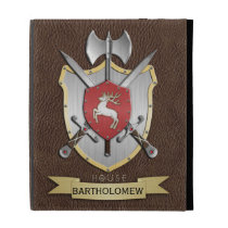Stag Battle Crest Brown iPad Case