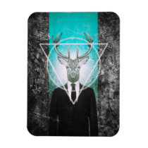 stag, funny, hipster, vintage, geometric, cool, stag in suit, photography, deer, classy, buck, animal, triangle, moose, graphic, design, creative art, wild, animals, magnet, [[missing key: type_fuji_fleximagne]] com design gráfico personalizado