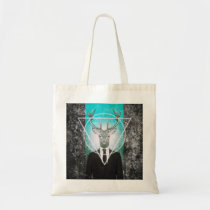 stag, classy, triangle, cool, stag in suit, vintage, original, art, hipster, bag, buck, animal, moose, graphic, design, creative art, photography, wild, animals, budget tote bag, Bag with custom graphic design