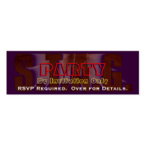 STAG PARTY 0FFICIAL RSVP INVITATION business cards