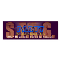 STAG PARTY RSVP 0FFICIAL INVITATION business cards
