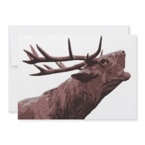 Stag Reindeer Head - Brown Invites