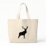 Stag silhouette with big antlers bags