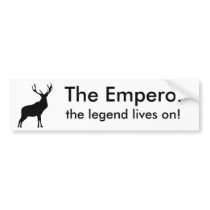 Stag silhouette with big antlers bumper sticker