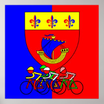 Stage 21 - Passing by Paris' coat of arms (new) Poster