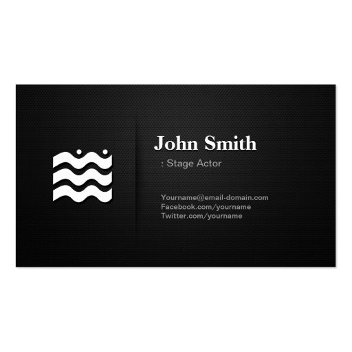 Stage Actor - Premium Changeable Icon Business Card Template (front side)
