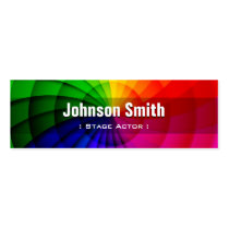 Stage Actor - Radial Rainbow Colors Business Card Template