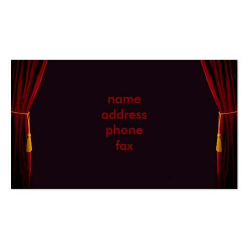 stage business card template
