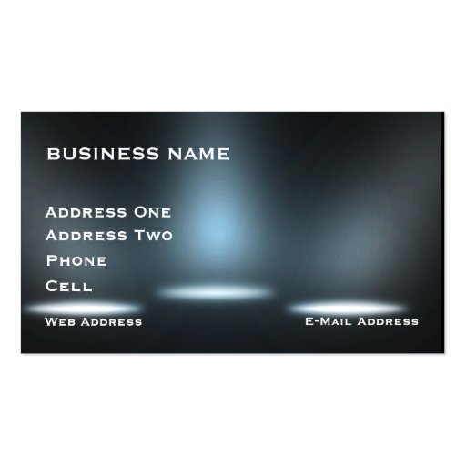 Stage lighting- Music Business Card