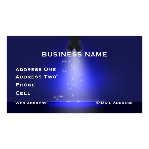 Stage lighting- Music Business Card