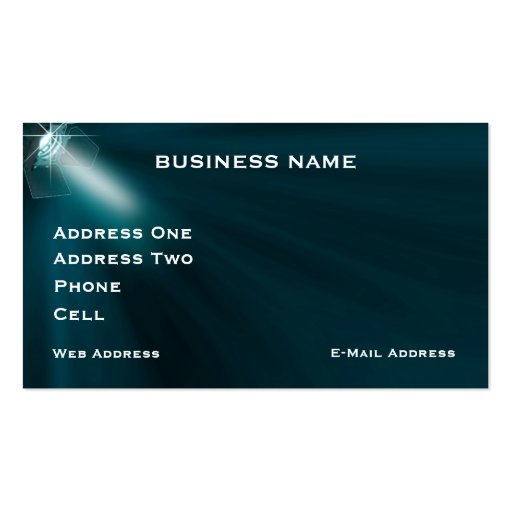 Stage lighting- Music Business Card (front side)