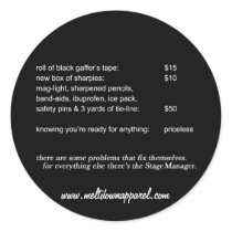 Stage Manager Stickers (Round)