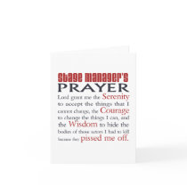 Stage Manager's Prayer Greeting Card
