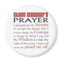 Stage Manager's Prayer Fridge Magnets