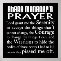 Stage Manager's Prayer Poster