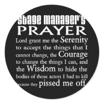 Stage Manager's Prayer Stickers