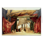 Stage model for the opera 'Tristan and Isolde' cards