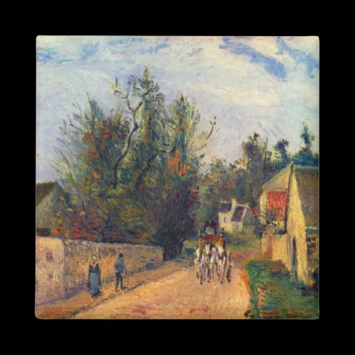 Stagecoach after Ennery by Camille Pissarro Magnet