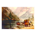 STAGECOACH RIVER CROSSING by SHARON SHARPE posters by sharonsharpe STAGECOACH RIVER CROSSING by SHARON SHARPE posters