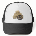 StagecoachWheelBalesHay112611 Trucker Hats