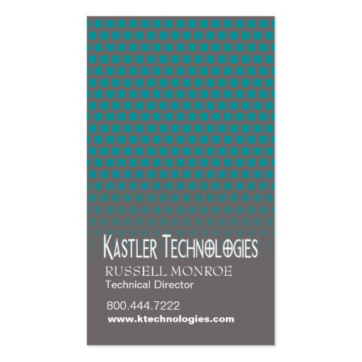Staggered Squares Hi-Tech Technology Computer Business Cards (front side)