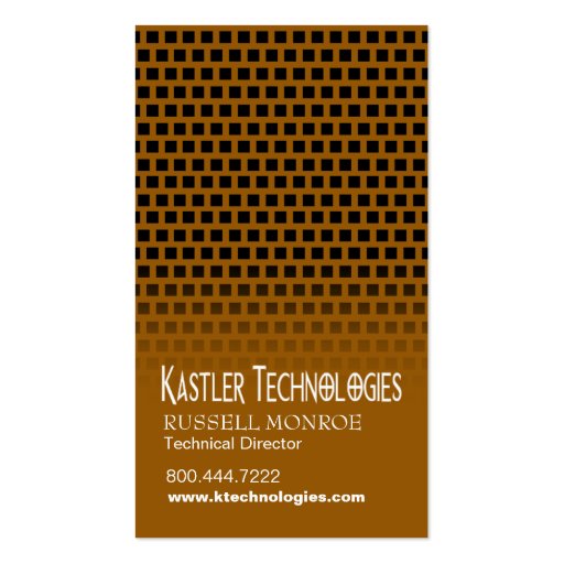 Staggered Squares Hi-Tech Technology Computer Business Card (front side)