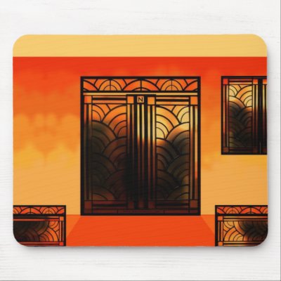 Stain Glass Art Deco Mouse Pad by haitianart
