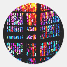 Stain Glass Cross Stickers