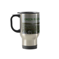 STAIN. STEEL TRAV. MUG - LET'S GO GREEN!