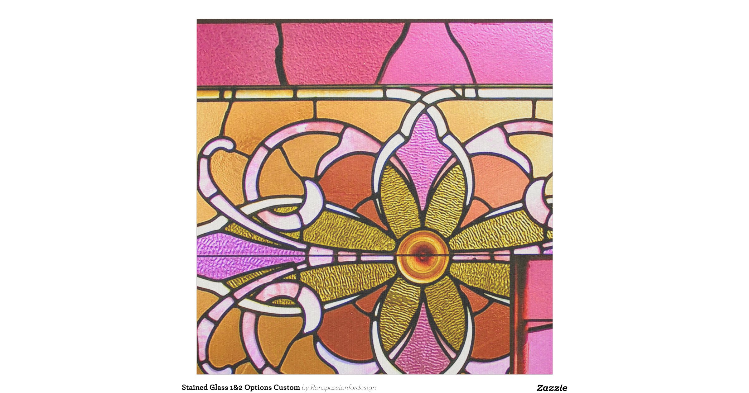 Stained Glass 1&2 Options Custom Fabric Zazzle