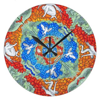 Stained Glass 2 Wall Clocks