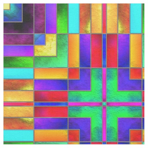 Stained Glass 5 Custom Fabrics Fabric Zazzle