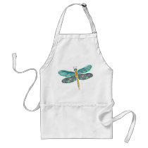 Stained Glass & Abalone Shell Dragonfly Apron