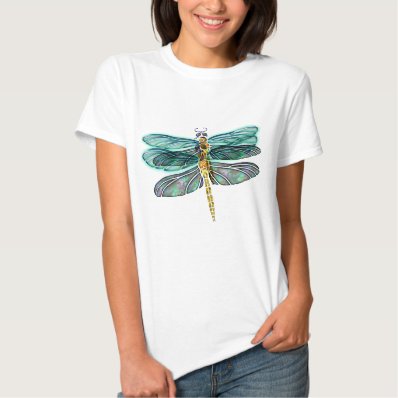 Stained Glass & Abalone Shell Dragonfly T-shirts