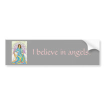 Stained Glass Angel Bumper Stickers