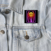 Stained Glass Angel Button