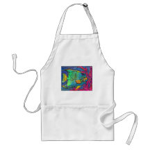 Stained Glass Angel Fish Apron