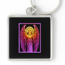 Stained Glass Angel Keychain by geo_barr Stained Glass Angel Keychain