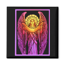 Stained Glass Angel Magnet