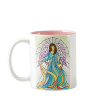 Stained Glass Angel Coffee Mug