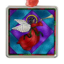 Stained Glass Angel Christmas Ornaments