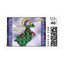 Stained Glass Angel postage