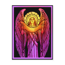 Stained Glass Angel Postcard