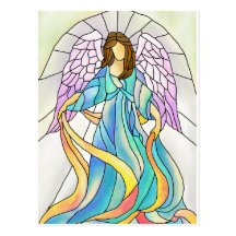Stained Glass Angel Postcards